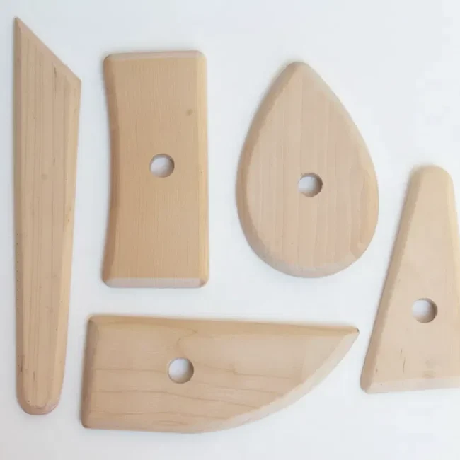 KIT: 5 piezas de madera para modelar